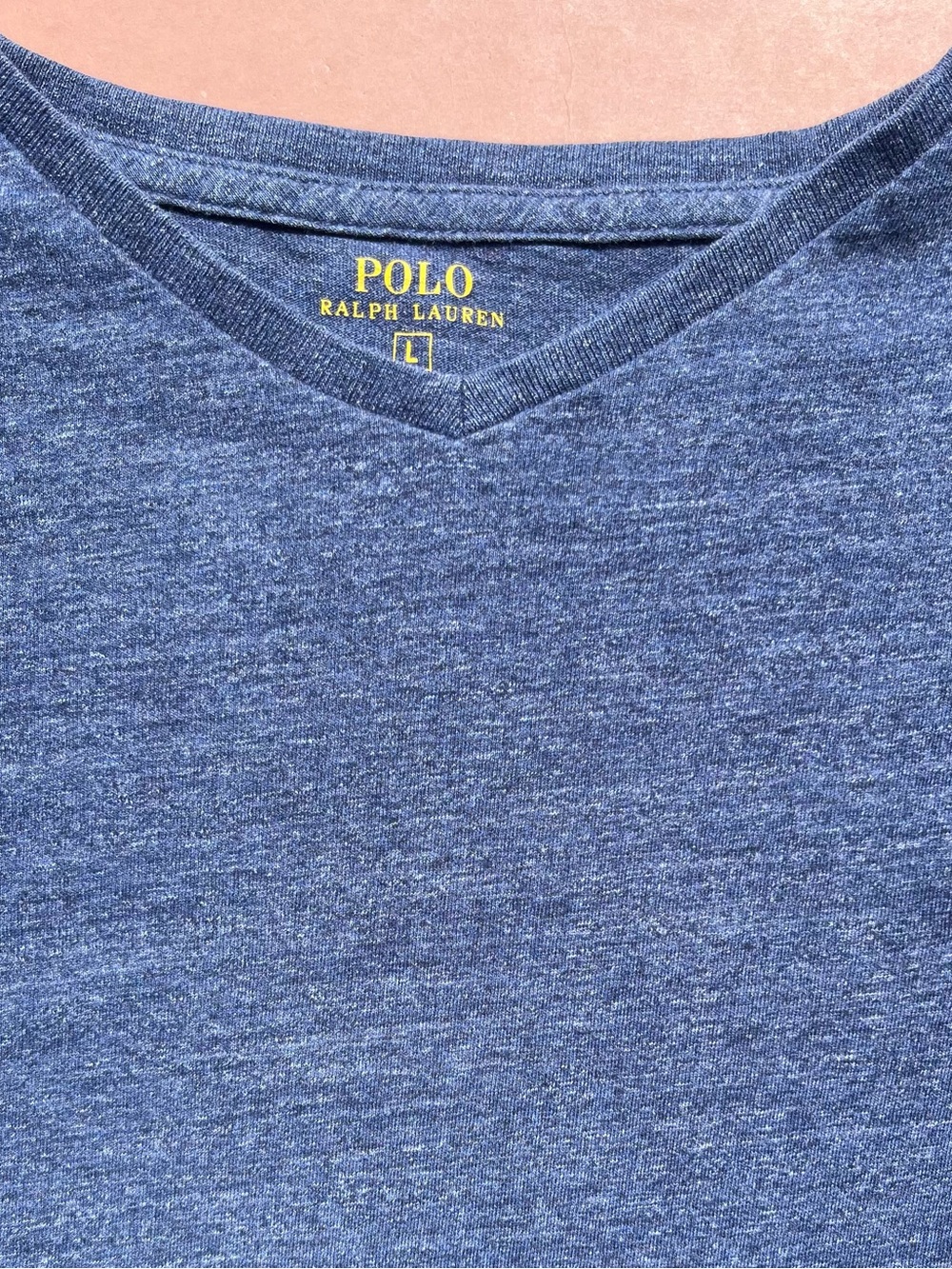 Polo by Ralph Lauren Men's Long-Sleeve V-Neck Tee in Navy Heather - Picture 5 of 6